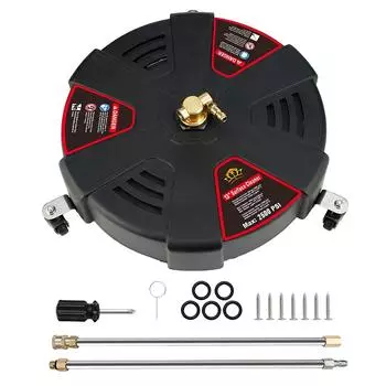 Очиститель патио 1/4 с быстрым соединением, насадка для очистки поверхностей, 2500 фунтов на кв. дюйм, сменные насадки для мойки высокого давления с 3 колесами CHINA