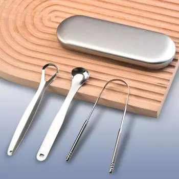 Очиститель языка из нержавеющей стали, скребок для языка, инструмент для скребка для языка