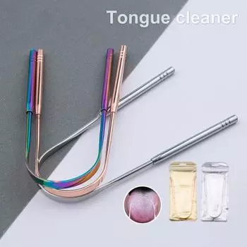 Очиститель языка с гладкими краями, освежающий рот, портативная щетка для чистки полости рта из нержавеющей стали, свежее дыхание, щетка для домашнего использования