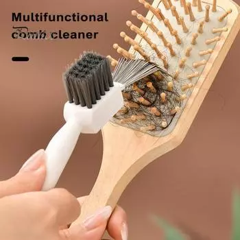 Очиститель расчески для волос из нержавеющей стали, удобная ручка, устойчивый к ржавчине, экологически чистый, гладкий инструмент для чистки расчески белый