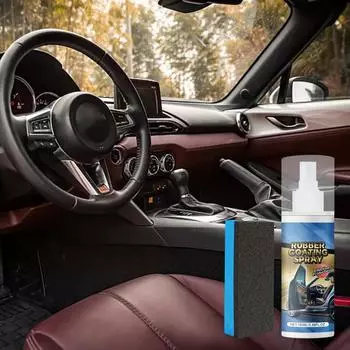 Очиститель резины автомобиля 100 мл, средство для удаления пятен на резине, эффективное многофункциональное средство для чистки резины автомобиля для приборных панелей, колес, бровей, джипов CHINA
