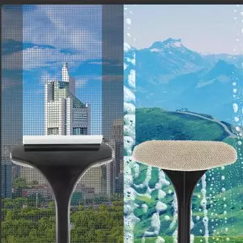 Очиститель сетчатых экранов Щетка для чистки окон 2 в 1, скребок для чистки стекол, оборудование для мытья оконных стекол, выдвижной очиститель сетчатых экранов One Size