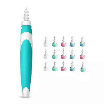 Очиститель ушей Earpick для удаления серы для ушей Спиральная ушная сера с 16 сменными насадками