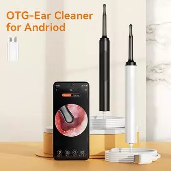 Очиститель ушей с камерой Ушные палочки Отоскоп USB Type-C Andrid Зарядка Эндоскоп Инструмент для удаления ушной серы Ушная палочка Камера Здравоохранение