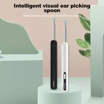 Очиститель ушной серы умный очиститель ушей отоскоп инструмент для удаления ушной серы с камерой ушной эндоскоп 1080P комплект для iPhone iPad Android чёрный