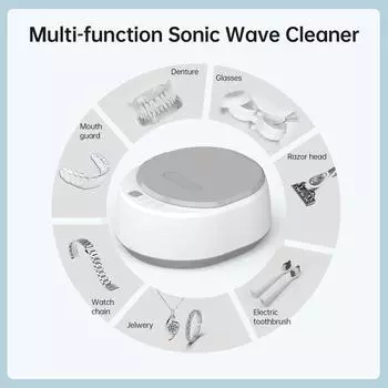 Очиститель ювелирных изделий Sonic Wave 49 кГц Профессиональный очиститель с одной кнопкой управления 3-уровневым таймером US Plug белый