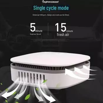Очиститель воздуха для автомобиля и помещений с зарядкой через USB Air Disinfector белый