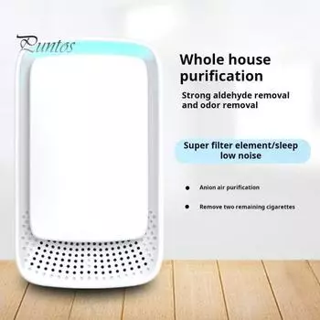 Очиститель воздуха с отрицательными ионами. Бесшумная работа. Простота использования. Портативный очиститель воздуха с возможностью подключения. Устранение запахов в ванной комнате. EU белый