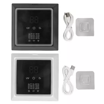 Очиститель воздуха с отрицательными ионами для дома, тихий очиститель воздуха для спальни, офиса, кухни, удаления пыли, домашних животных и запахов Black