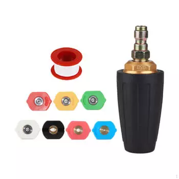 Очиститель высокого давления с турбинной насадкой, вращающейся на 360°, сменный распылитель 1/4 дюйма Quick With Connector