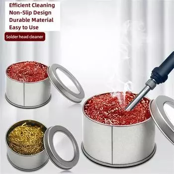 Очиститель жала паяльника Нескользящий Очиститель жала паяльника Проволочный шарик Оловянный Удалить Для Чистки Паяльников И Наконечников красный