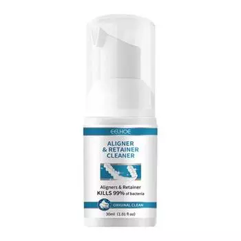 Очиститель зубных протезов, 30 мл, уменьшает чувствительную грязь, сильная чистка, свежее дыхание, отбеливание, удаление пятен, фиксатор, очищающая пена для дома 30ML