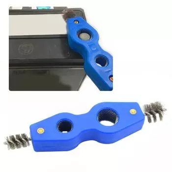 Очистка и удаление ржавчины 4 в 1 прочный стальной провод автомобильный грузовик антикоррозионный кабель портативный клеммный блок автомобильный аккумулятор щетка грязь чёрный