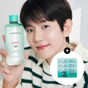 [Очистка кожного сала] Bring Green Tea Tree Cica Успокаивающий тоник 500 мл Специальный/отдельный предмет, корейская косметика 500ml+Trouble Serum 3ml