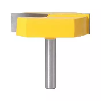 Очистка нижней фрезы с хвостовиком 8 мм 1/2 мм, диаметром резания 2-1/4 для фрезы для строгания поверхности жёлтый