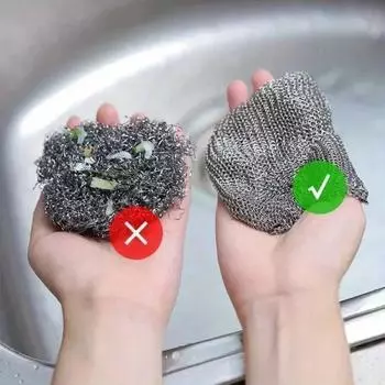 Очистка сверхпрочной стальной проволоки с антипригарным покрытием, маслостойкие железные тряпки для посуды, кухонные устойчивые к царапинам, борьбе с пятнами и сушке, набор многофункциональных полотенец для посуды 5Pcs