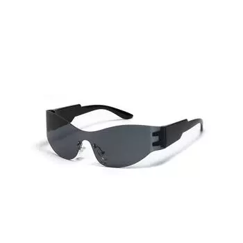 Очки без оправы, цельные солнцезащитные очки, мужские, футуристические солнцезащитные очки, женские