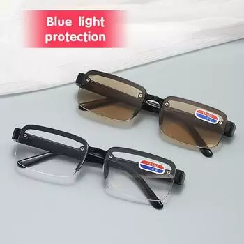 Очки без оправы, оптическая оправа, очки по рецепту, безрамочные очки для широкого лица с длинными заушниками, очки для чтения Gafas 1