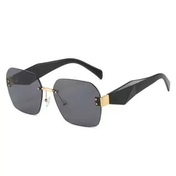 Очки без оправы, популярные персонализированные солнцезащитные очки Pc Water Chestnut Legs Simple Square regular