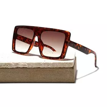 Очки Большая оправа Интегрированные солнцезащитные очки Унисекс солнцезащитные очки бежевый