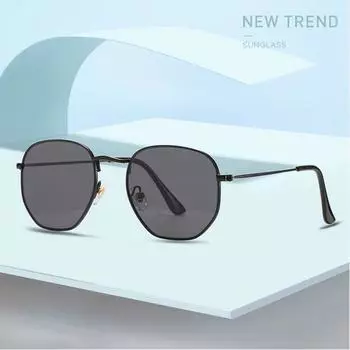 Очки Charm Okulary Женские Мужские Очки Ретро Солнцезащитные Очки Солнцезащитные Очки Металлическая Оправа Мода Шестиугольник Винтаж