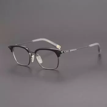 Очки Dita s 410 Simple Business Square: Сверхлегкая оправа из чистого титана для мужчин с крупным круглым лицом.