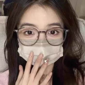 Очки для близорукости могут быть оснащены степенями Женское сверхлегкое лицо без гаджета для макияжа Холодно-коричневые простые очки с большой оправой для круглого лица для похудения Mirror box + cloth