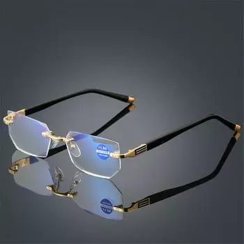 Очки для чтения, анти-синие лучи, очки для пресбиопии, женские винтажные очки без оправы Strength 1.0x