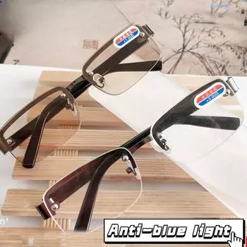 Очки для чтения без оправы для женщин, квадратные очки в полуоправе, деловые очки высокой четкости с от +1 до +4 1