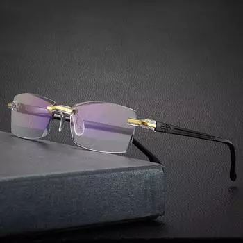 Очки для чтения без оправы, мужские очки с защитой от синего света, женские очки для дальнозоркости, очки для чтения 3