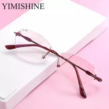 Очки для чтения без оправы с защитой от синего излучения +1.00 +2.00 +2.50 +1.00 красный