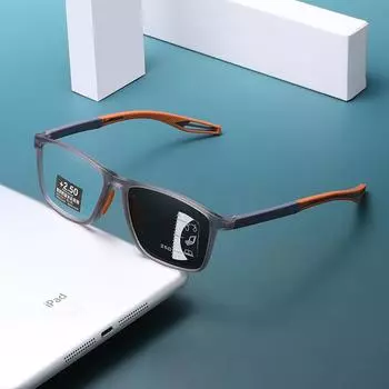 Очки для чтения, дальние и ближние, автоматическое увеличение, очки для чтения с защитой от синего света, светочувствительные очки, меняющие цвет 1012 flat light