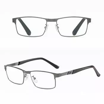 Очки для чтения для чтения, деловые мужские очки для дальнозоркости, оптические с защитой от синего луча + 1,0 1,5 2,0 2,5 3 3,5 4,0, металлические +3.0 золотой