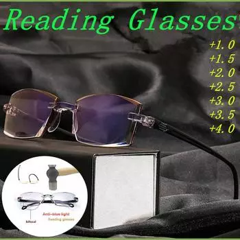 Очки для чтения для мужчин с синим светом, очки для чтения TR90, антирадиационные очки для женщин +3.00 коричневый