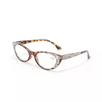Очки для чтения «кошачий глаз» с бриллиантами, женские, винтажная оправа, разноцветные, дизайнерские, модные, пресбиопические очки, диоптрии +10,75 +225 +20,75 1