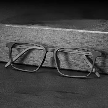 Очки для чтения мужские и женские из титанового сплава TR90 с защитой от синего света, полнокадровые компьютерные очки с диоптриями +1,0 +1,5 +2,0 +2,5 до +4,0 +100 чёрный