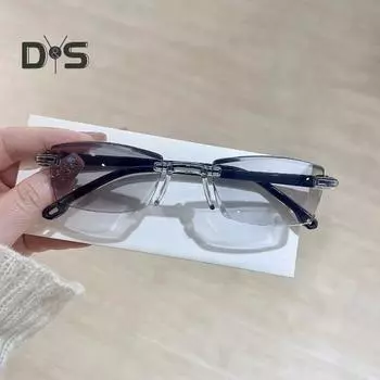 Очки для чтения Очки для пожилых людей с защитой от синего света Очки для чтения без оправы, меняющие цвет Очки для чтения с защитой глаз Прозрачные очки с защитой от синего света белый