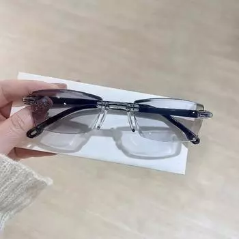 Очки для чтения Очки для пожилых людей с защитой от синего света Очки для чтения без оправы, меняющие цвет Очки для чтения с защитой глаз Прозрачные очки с защитой от синего света белый