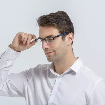 Очки для чтения Очки TR 90 унисекс с защитой от синего света легкие +1,0 до +4,0 полуоправа для чтения Аксессуары +1.5 небесно-голубой