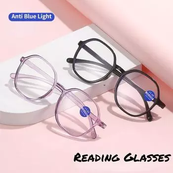 Очки для чтения, прозрачные ультралегкие HD компьютерные очки, женские очки с защитой от синего света 0