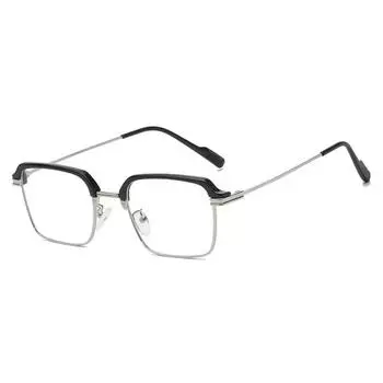Очки для чтения с блокировкой синего света, сверхлегкие металлические квадратные очки, защита глаз, оптические очки для очков Strength 400
