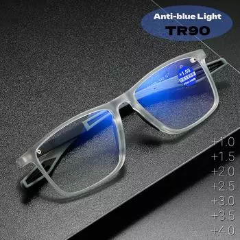 Очки для чтения с блокировкой синего света для женщин и мужчин, сверхлегкие удобные спортивные очки Tr90 с диоптриями от +1,0 до +4,0 3 красный