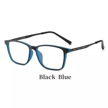 Очки для чтения с блокировкой синего света, мужские и женские сверхлегкие очки TR90 из титанового сплава, оптическая оправа, квадратные очки 400