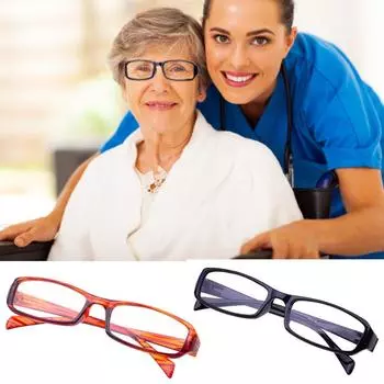 Очки для чтения с двойными зубцами из смолы HD для мужчин и женщин 100 чёрный