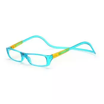 Очки для чтения с подвеской на шее, регулируемые, унисекс, для родителей, пожилых людей, очки для пресбиопов, портативные, 1 шт., магнит, защита от потери, ручная работа +3.0 небесно-голубой