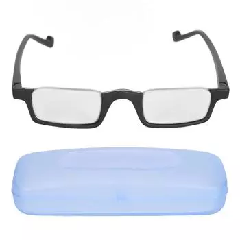 Очки для чтения с полуободком, модные прямоугольные очки для чтения с пружинным шарниром и высокой четкостью чёрный