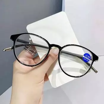 Очки для чтения с защитой от синего света, женские модные HD-очки для пресбиопии, ультра-легкие очки + 1,0 + 1,5 до + 4,0 350 чёрный