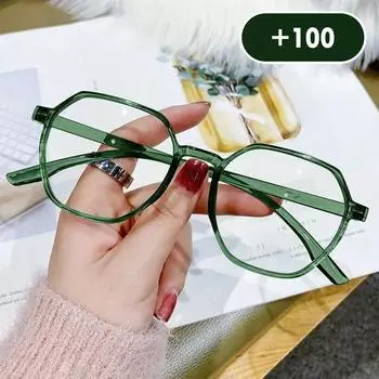 Очки для чтения с защитой от синего света для пожилых женщин, шестиугольная оправа, модные очки, очки для пресбиопии, класс от 0 до +4,0 250