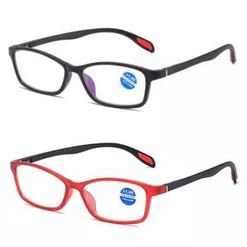 Очки для чтения с защитой от синего света Очки для пресбиопии Очки для компьютера Очки для пресбиопии red-100