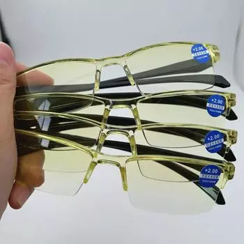 Очки для чтения с защитой от синего луча, умные очки для чтения с автоматическим зумом и автофокусом, полурамка для ближнего и дальнего света, компьютерные очки, цветные линзы 1